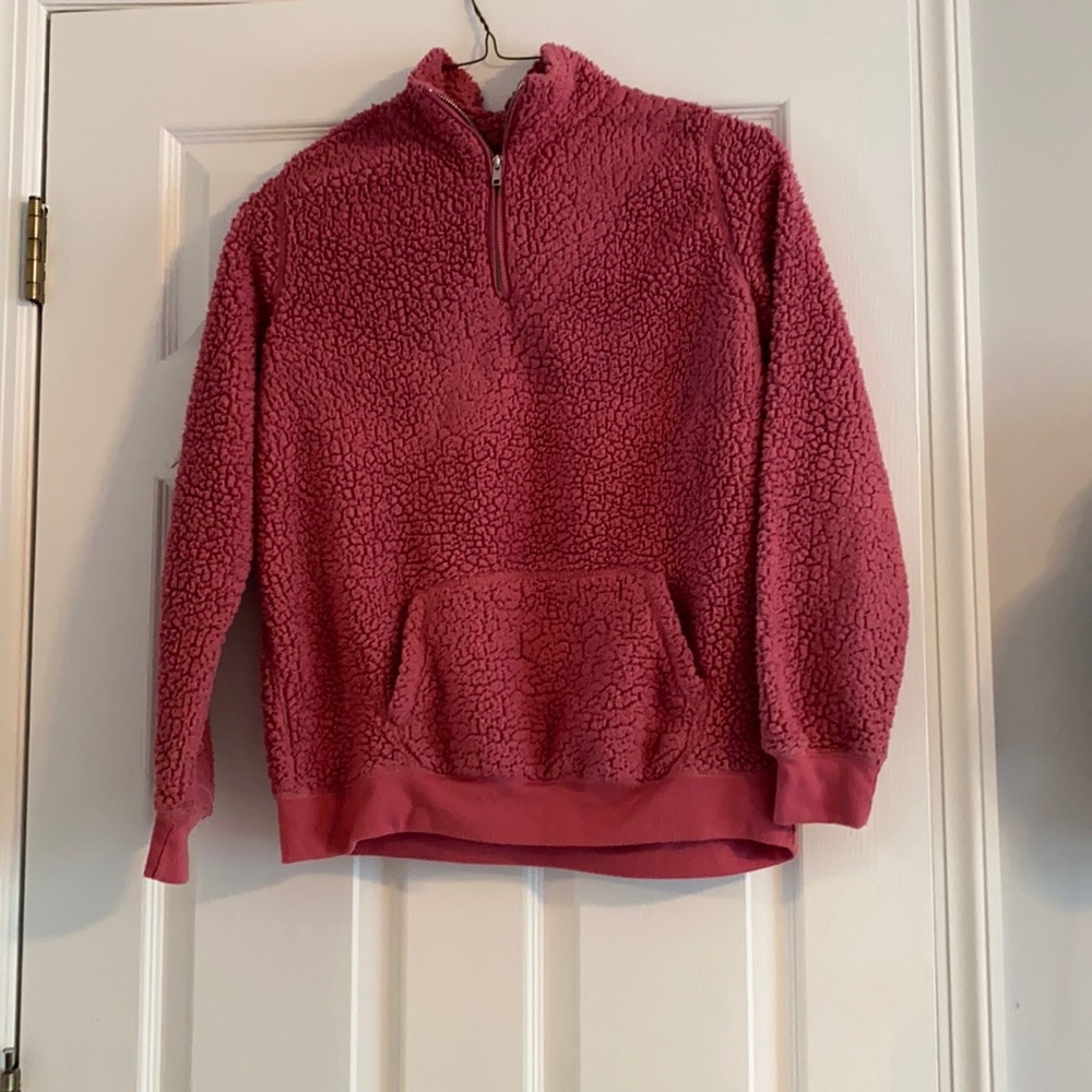 Fleece quarter zip sweatshirt
